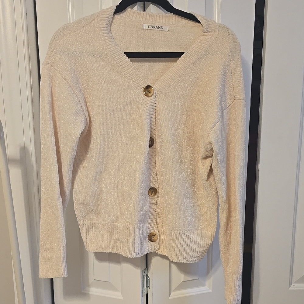 Cream Cardigan Sweater